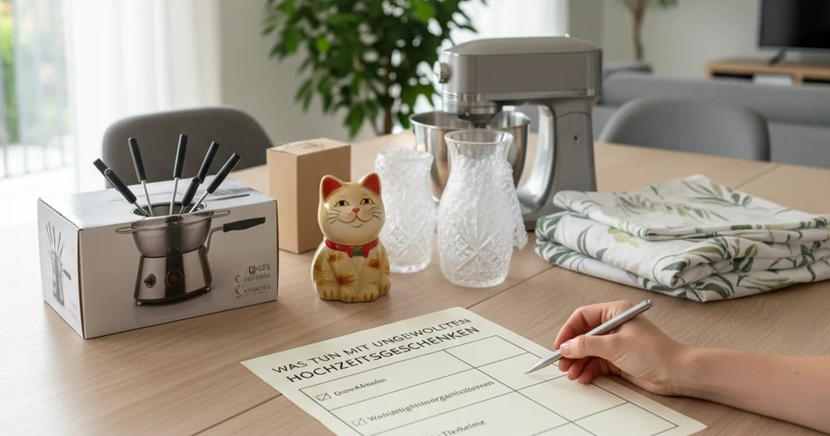 Checkliste: Was tun mit ungewollten Hochzeitsgeschenken? Kluge Lösungen für Sie